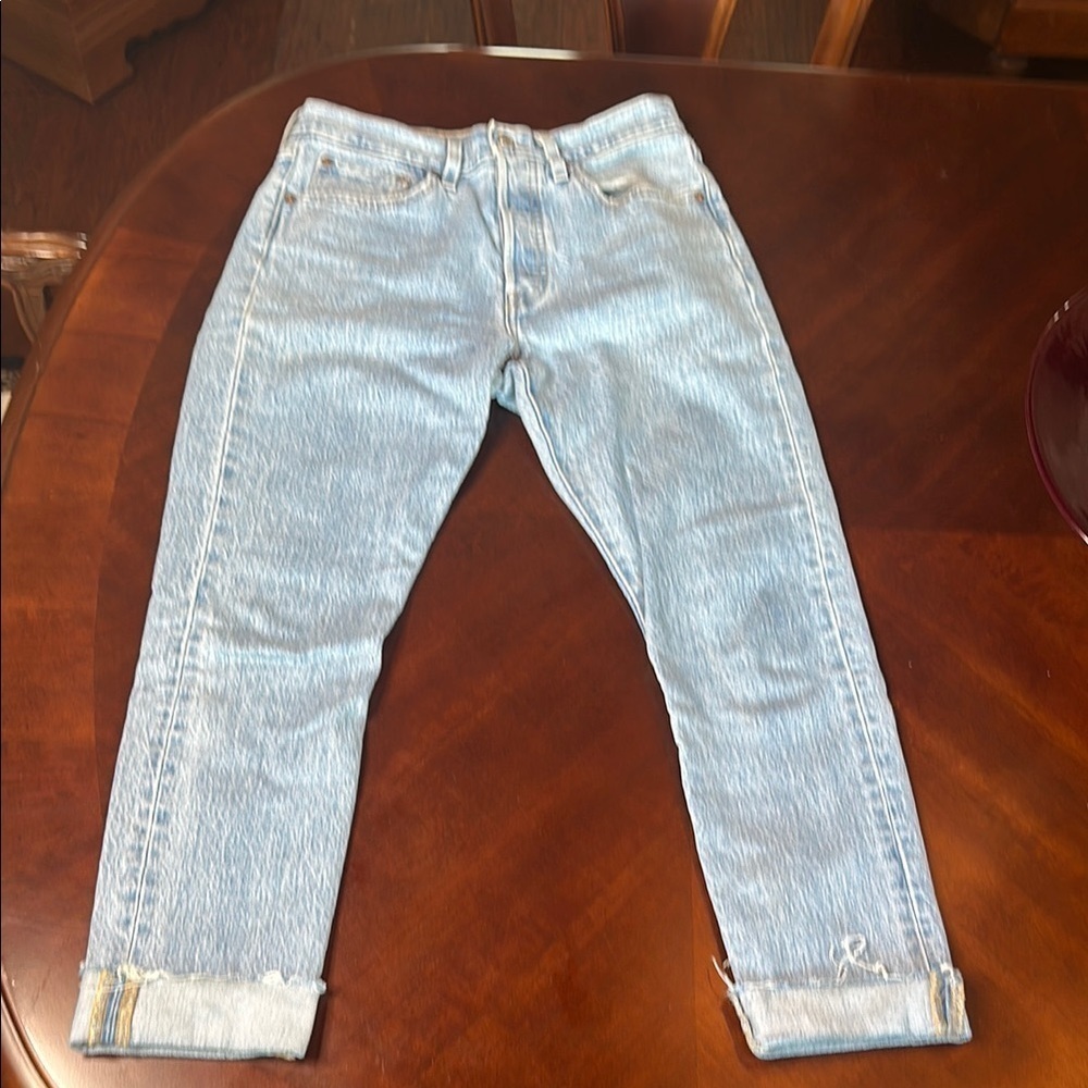 Levi's Blue Ankle Cropped Jeans High-Rise Vintage